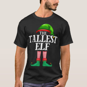 Tallest Elf Matching Family Christmas Party Pajama T-Shirt
