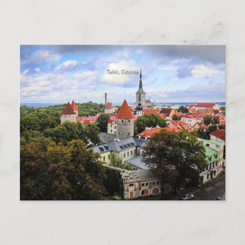 Tallin Estonia Historic Center Postcard