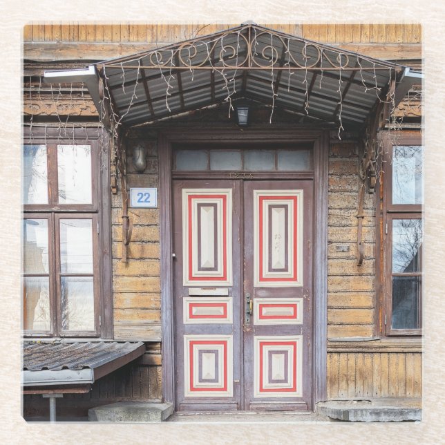 Tallinn Door Glass Coaster (Front)