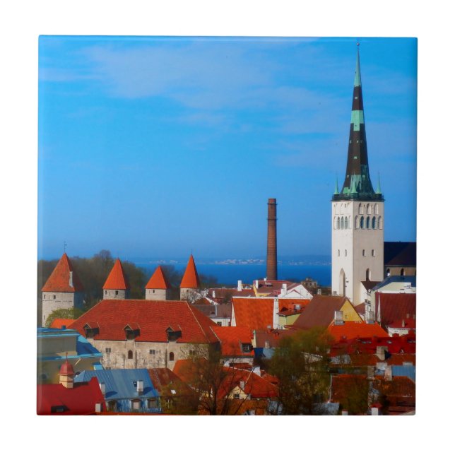 Tallinn, Estonia Ceramic Tile (Front)