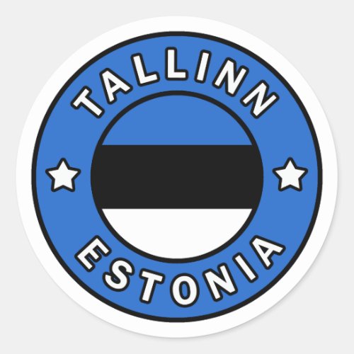 Tallinn Estonia Classic Round Sticker