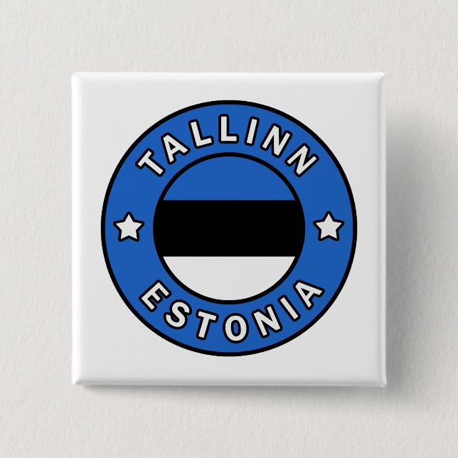 Tallinn Estonia Pinback Button (Front)