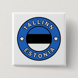 Tallinn Estonia Pinback Button