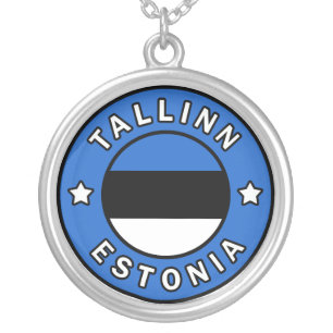 Tallinn Estonia Silver Plated Necklace