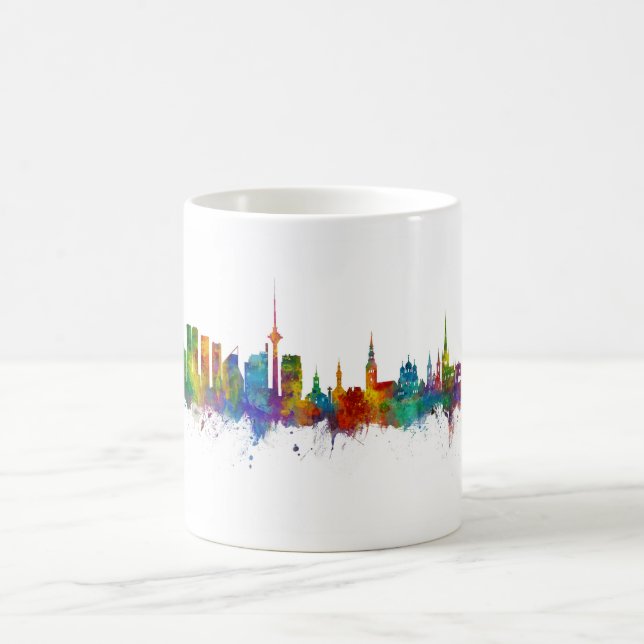 Tallinn Estonia Skyline Coffee Mug (Center)