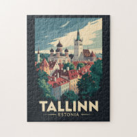 Tallinn Estonia Travel Art Vintage