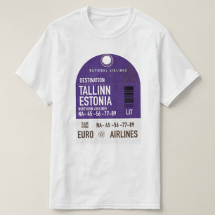 Tallinn Estonia travel ticket T-Shirt