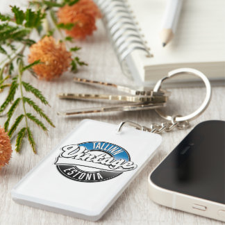 Tallinn Estonia vintage logo Keychain