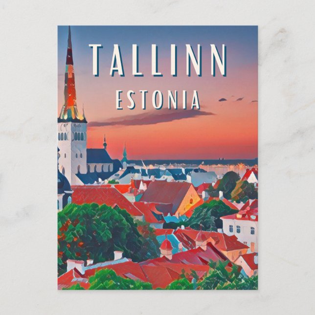 Tallinn, medieval city of Estonia Postcard (Front)