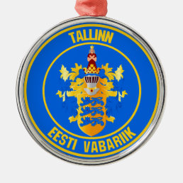 Tallinn Round Emblem Metal Ornament