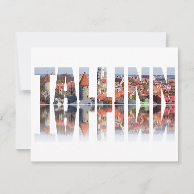 Tallinn text composed of old town view (Front)