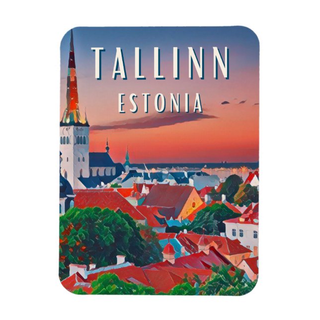 Tallinn, ville médiévale de l'Estonie Magnet (Vertical)