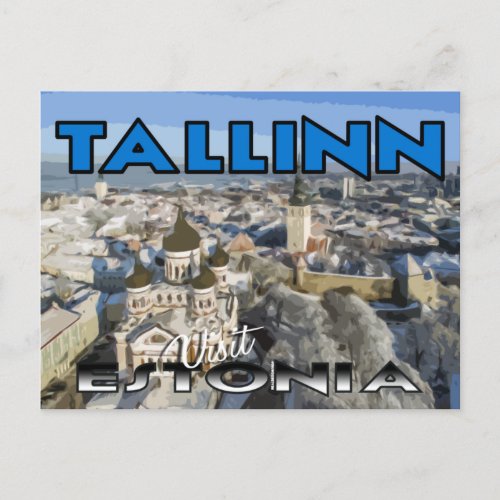 Tallinn visit Estonia postcard