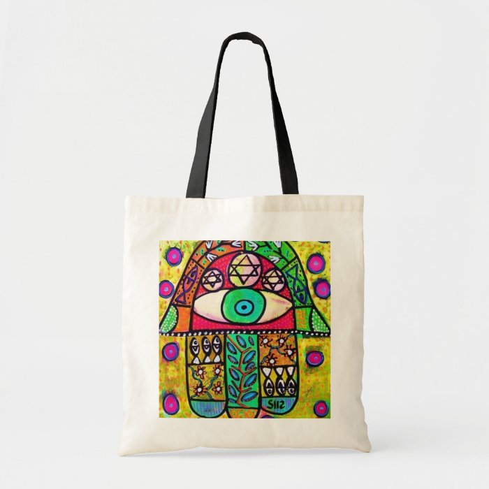 Tallis Tote Bag   Garden Oasis Hamsa