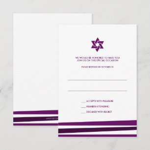 Tallit Bar Mitzvah RSVP Card
