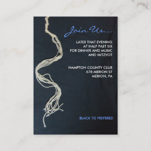 Tallit Tallis Bar Bat Mitzvah Reception Card