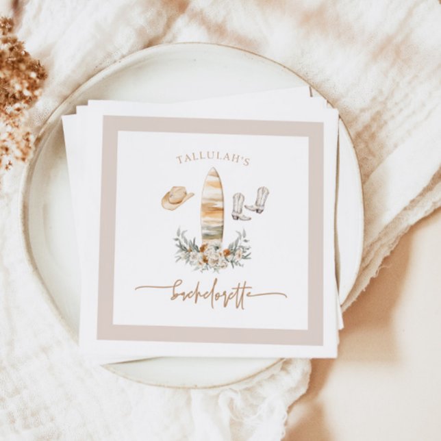 TALLULAH Bohemian Coastal Cowgirl Bachelorette Napkins (Creator Uploaded)