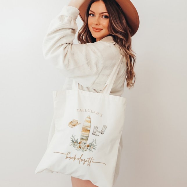 TALLULAH Boho Coastal Cowgirl Bachelorette Tote Bag (Creator Uploaded)