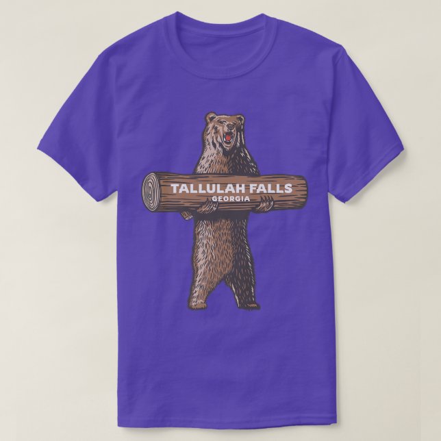 Tallulah Falls Georgia GA Growling Bear Vacation S T-Shirt (Design Front)