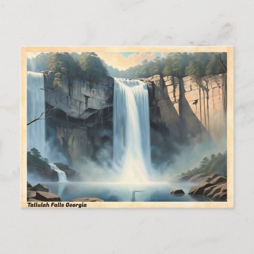 Tallulah Falls Georgia Vintage Travel Postcard