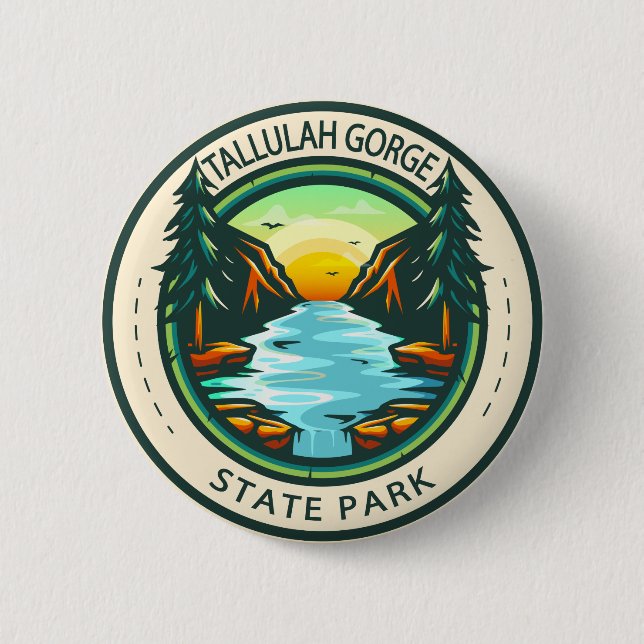 Tallulah Gorge State Park Georgia Badge Button (Front)