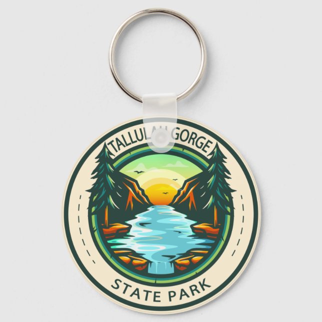 Tallulah Gorge State Park Georgia Badge Keychain (Front)
