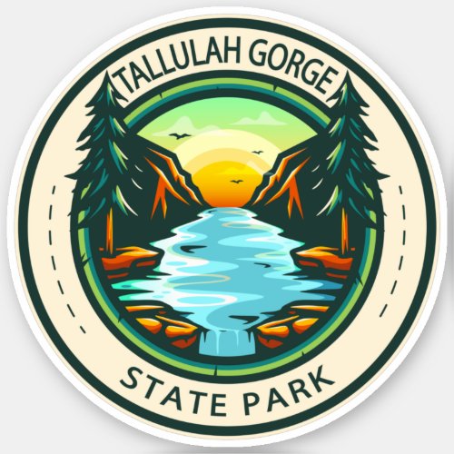 Tallulah Gorge State Park Georgia Badge Sticker