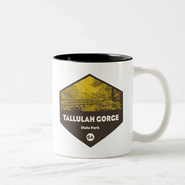 Tallulah Gorge State Park Georgia Two-Tone Coffee Mug (Right)