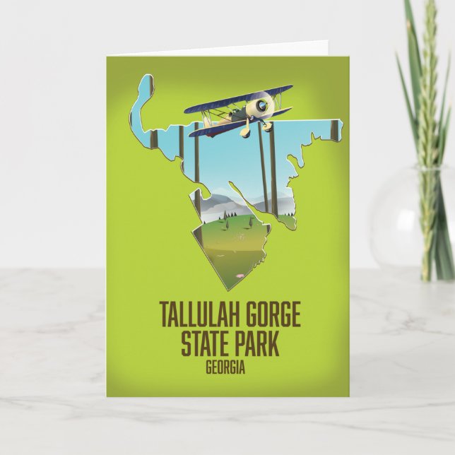 Tallulah Gorge State Park map Card (Front)