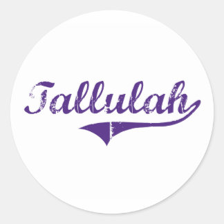 Tallulah Louisiana Classic Design Round Sticker