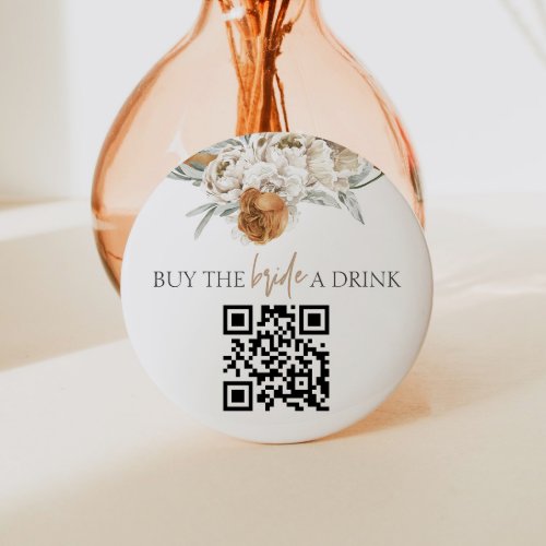 TALLULAH Terracotta Buy the Bride a Drink QR Code Button