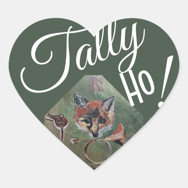 tally ho heart sticker (Front)