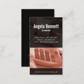 Tally Machine Accounting Brown Business Card (Front/Back)