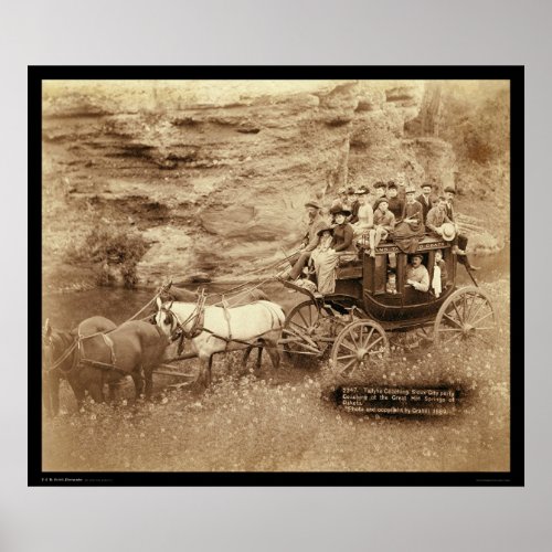 Tallyho Stagecoach Sioux City SD 1889 Poster