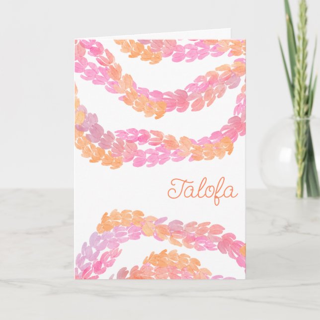 Talofa Letterpress Thank You Card (Front)