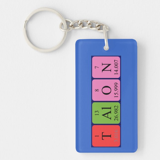 Talon periodic table name keyring (Front)