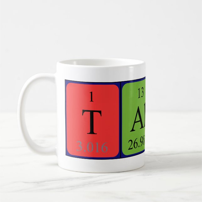 Talon periodic table name mug (Left)