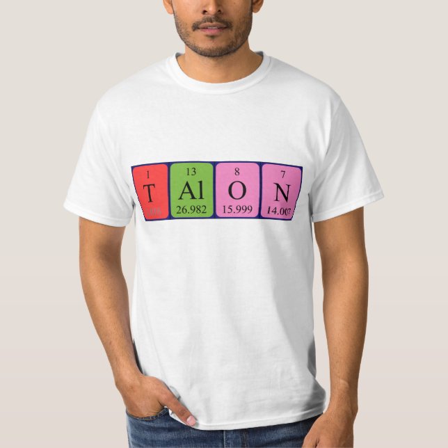 Talon periodic table name shirt (Front)