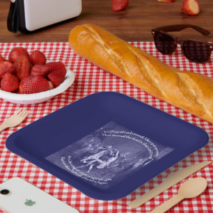 Tam O Shanter Burns Night Quote In Blue Paper Plates