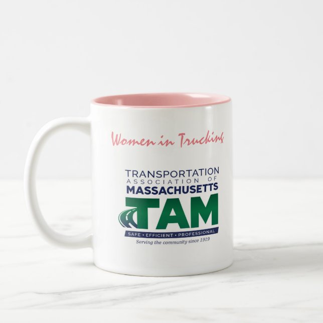 TAM Women in Trucking Two-Tone COFFEE MUG (Left)