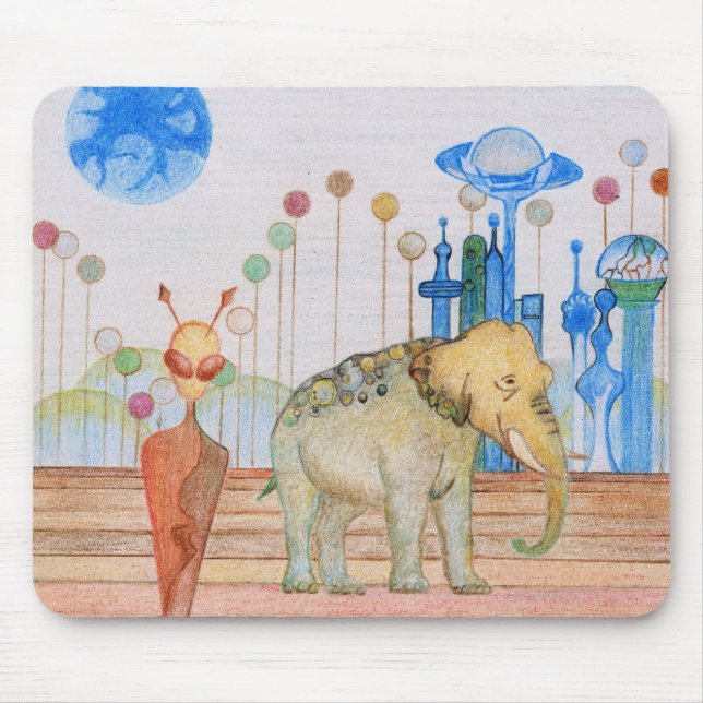 TAMA and her Elephant Mousepad (Front)