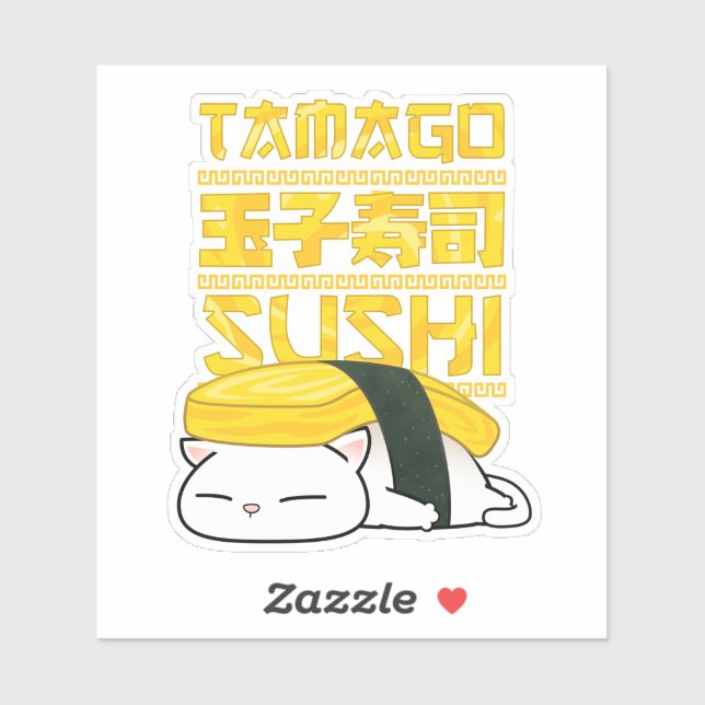 Tamago Sushi Cat Sticker (Sheet)