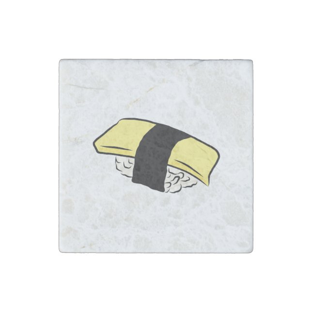 Tamago Sushi Eggroll Sushi Maki Japanese Food Love Stone Magnet (Front)
