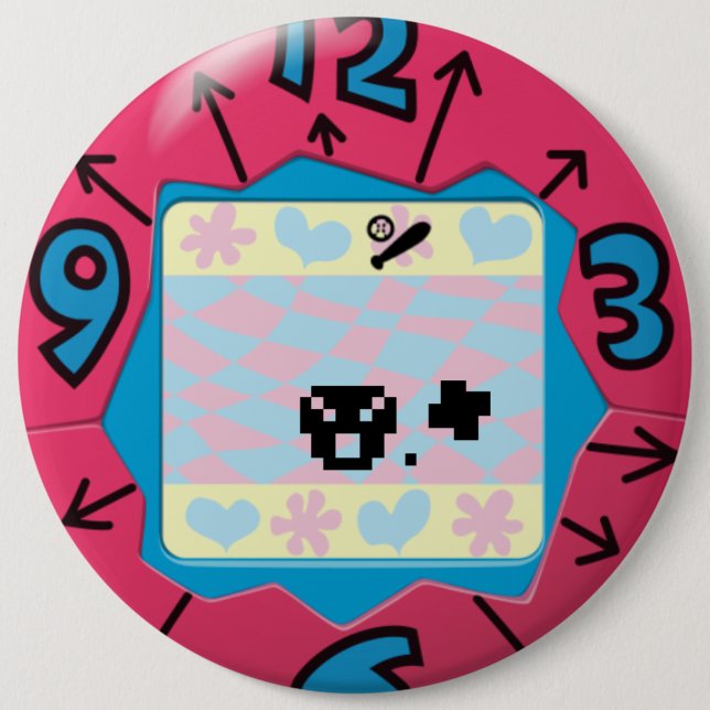 Tamagotchi badge. button (Front)