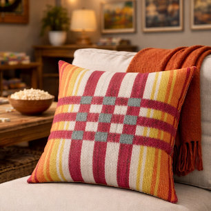 “TAMALE” AUTHENTIC MEXICAN PRINT SINGLE-SIDE THROW PILLOW