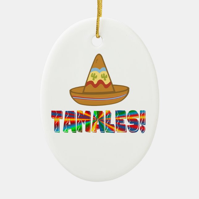 Tamale Love Ceramic Ornament (Front)