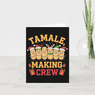 Tamale Making Crew Funny Mexican Christmas Pajamas Card