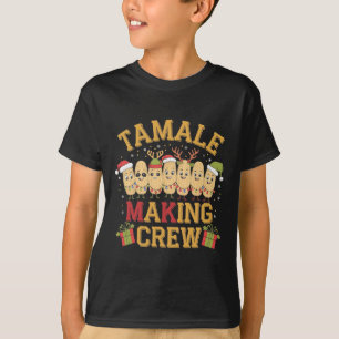 Tamale Making Crew Funny Mexican Christmas Pajamas T-Shirt