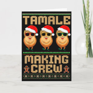 Tamale Making Crew Tamale Season Funny Mexican Chr Card