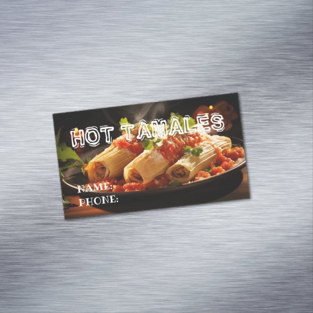 Tamales Business Card Magnet (In Situ)